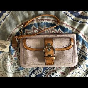 Coach Purple Wristlet